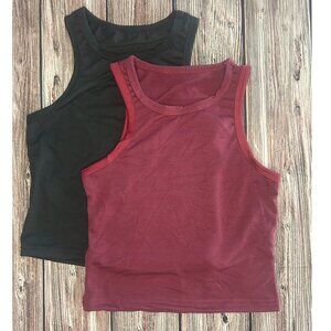 2Pcs Kids Round Neck Tank Tops
